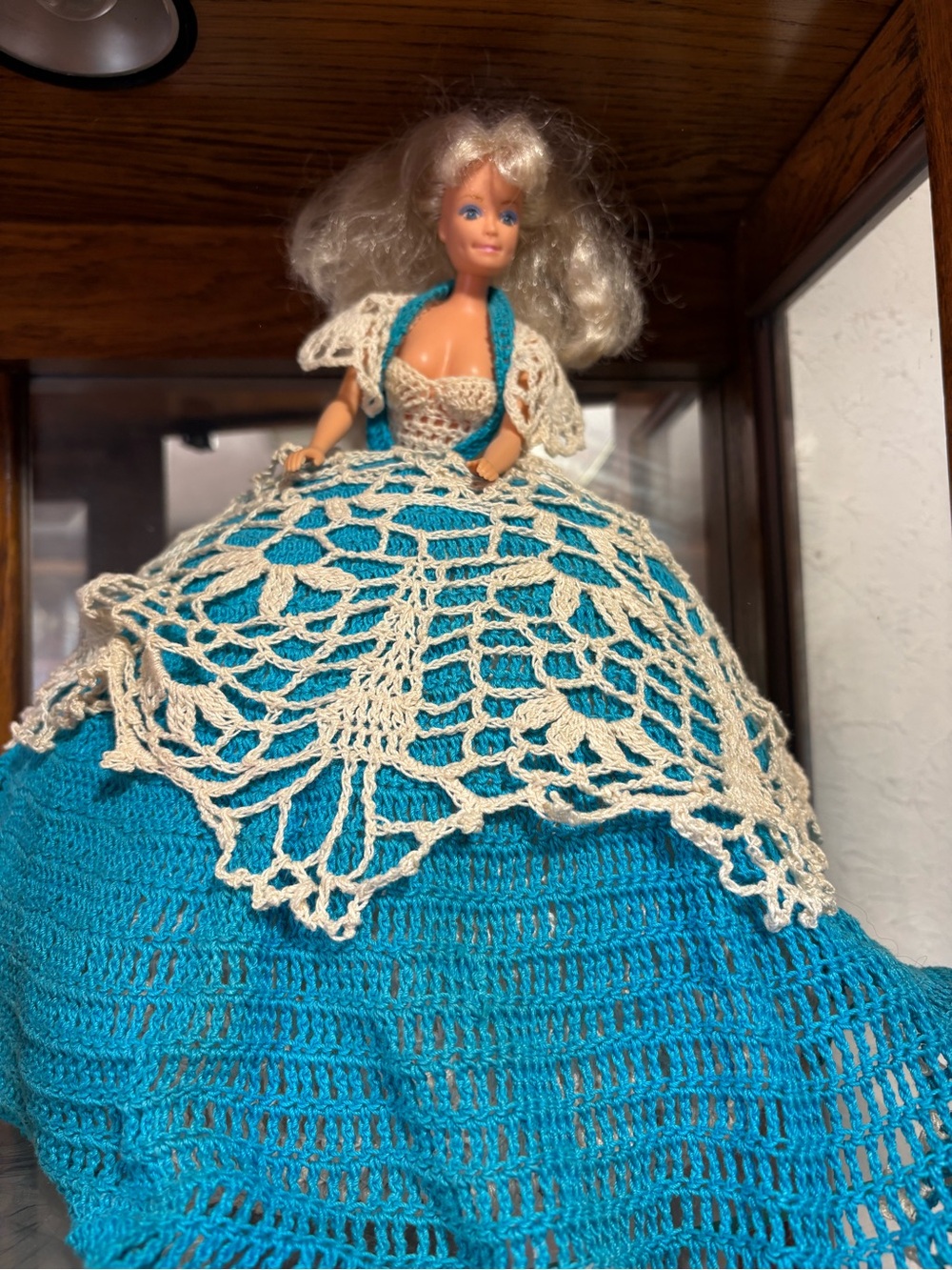 Vintage Crochet Bed Doll Barbie